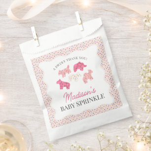 Pink Mattierte Tierkochen Baby Sprinkle Geschenktütchen