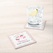 Pink Mattierte Tierkochen Baby Sprinkle Rechteckiger Pappuntersetzer (Vor Ort)