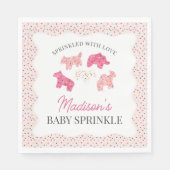 Pink Mattierte Tierkochen Baby Sprinkle Serviette (Vorderseite)