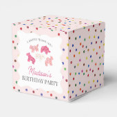 Pink Mattierte Tierkochen Geburtstagsparty Geschenkschachtel (Rückseite)