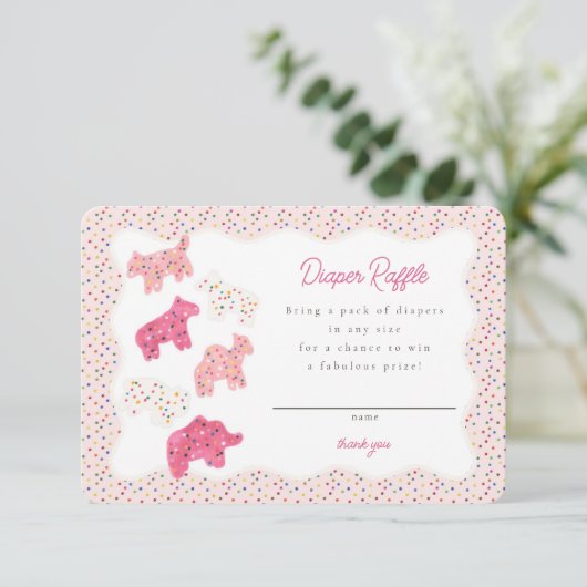 Pink Mattierte Tierkochen Papierfräsen Beilage Begleitkarte (Stehend Vorderseite)