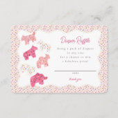 Pink Mattierte Tierkochen Papierfräsen Beilage Begleitkarte (Vorderseite)