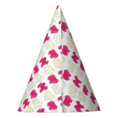 Pink Mattierte Tierkratzer Cookies Party Spaß Partyhütchen (Rückseite)