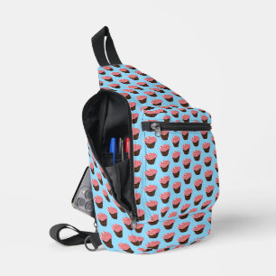 Pink Mattiertes Cupcake Accessoire Beutel Crossbody Bag
