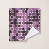 Pink, Mauve and black rose geometric Badhandtuch Set (Waschlappen)