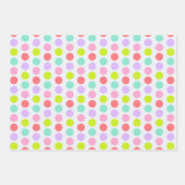 Pink Mauve and Blue Stripes and Polka Dots Geschenkpapier Set (Vorderseite 2)