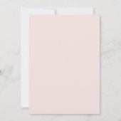 Pink Mauve Boho Pampas Grass Frame Baby Dusche Einladung (Rückseite)