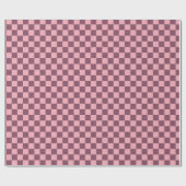 Pink Mauve Checkerboard Checkered Girly Retro Y2K Geschenkpapier (Flach)