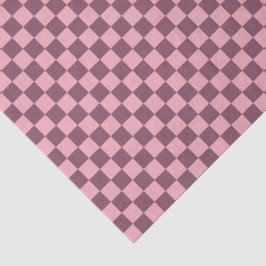 Pink Mauve Checkerboard Checkered Girly Retro Y2K Seidenpapier