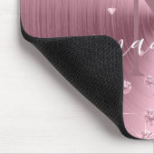 Pink Mauve Diamonds - Personalisiert Mousepad (Ecke)