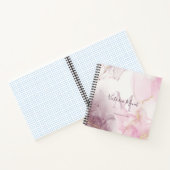 Pink Mauve Gold Vein Marbella Script Notebook Notizblock (Innenseite)
