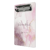 Pink Mauve Gold Vein Marmorskript Mini Klemmbrett (Gewinkelt2)