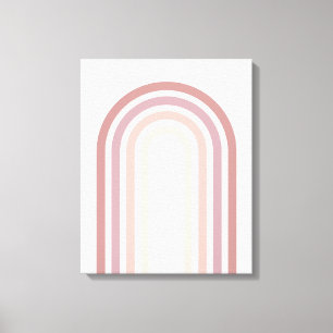 Pink & Mauve Minimalistische Regenbogenwand Leinwa Leinwanddruck