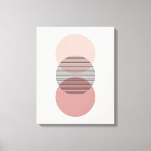 Pink & Mauve Minimum Circle Wall Art Canvas Leinwanddruck