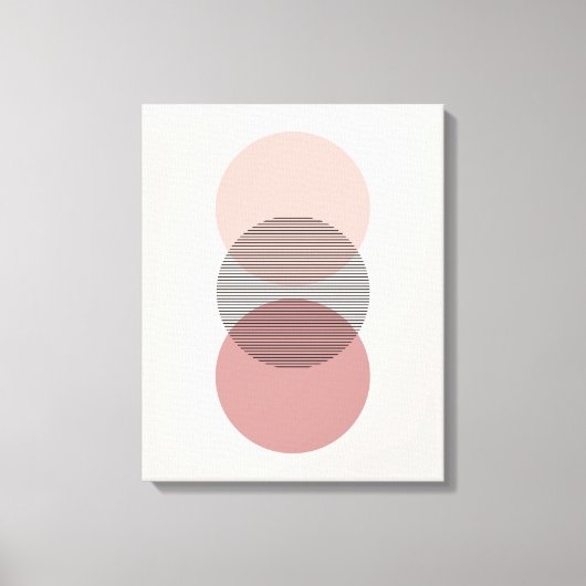 Pink & Mauve Minimum Circle Wall Art Canvas Leinwanddruck (Vorderseite)