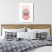 Pink & Mauve Minimum Circle Wall Art Canvas Leinwanddruck (Insitu (Schlafzimmer))