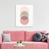 Pink & Mauve Minimum Circle Wall Art Canvas Leinwanddruck (Insitu (Wohnzimmer))
