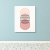 Pink & Mauve Minimum Circle Wall Art Canvas Leinwanddruck (Insitu (Holzboden))
