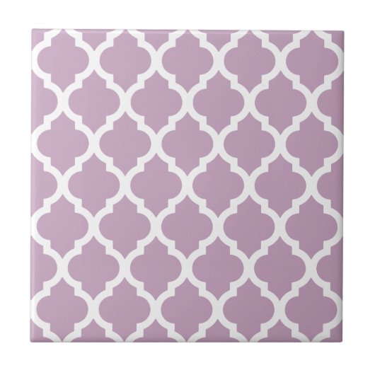 Pink Mauve Mist marokkanischer Tile Trellis Fliese (Vorderseite)