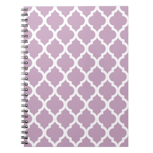 Pink Mauve Mist marokkanischer Tile Trellis Notizblock (Vorderseite)