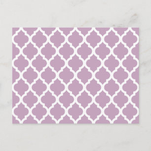 Pink Mauve Mist marokkanischer Tile Trellis Postkarte