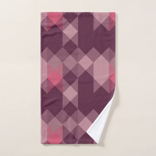 pink, mauve,  rose geometric badhandtuch set (Handtuch)
