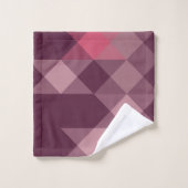 pink, mauve,  rose geometric badhandtuch set (Waschlappen)