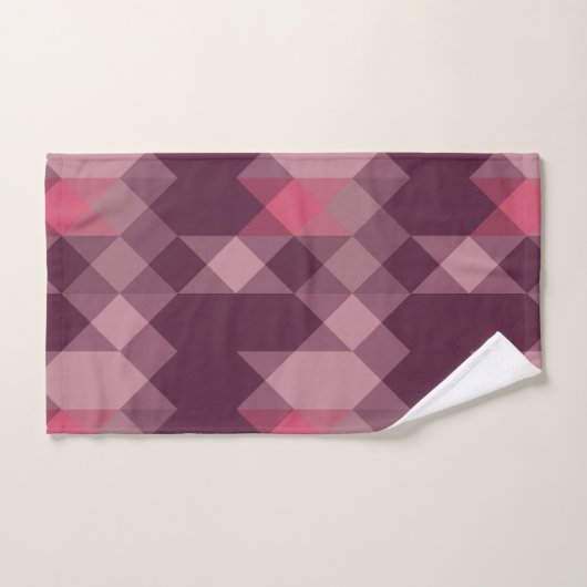 pink, mauve,  rose geometric badhandtuch set (Handtuch)