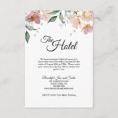 Pink Mauve Vintage Blumenzwiebelunterkunft Begleitkarte (Vorderseite)