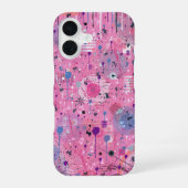 Pink Maximalist Abstract Art  iPhone 16 Hülle (Rückseite)