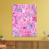Pink Maximalist Abstract Art  Leinwanddruck (Insitu (Wohnzimmer))