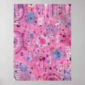 Pink Maximalist Abstract Art  Poster (Vorne)