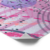 Pink Maximalist Abstract Art  Poster (Ecke)