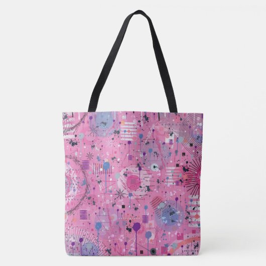 Pink Maximalist Abstract Art  Tasche (Vorderseite)