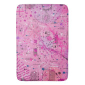 Pink Maximalist Abstract: Raspberry Sundae Badematte (Vorderseite Vertikal)