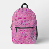 Pink Maximalist Abstract: Raspberry Sundae Bedruckter Rucksack (Vorderseite)
