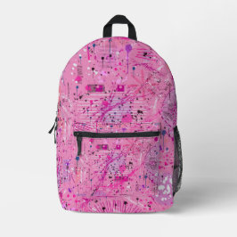 Pink Maximalist Abstract: Raspberry Sundae Bedruckter Rucksack