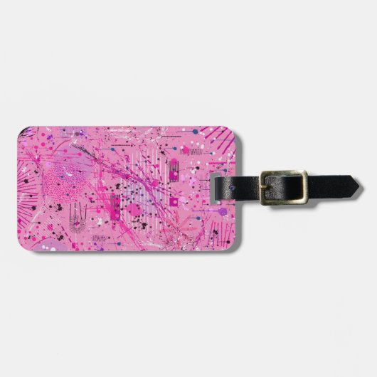 Pink Maximalist Abstract: Raspberry Sundae Gepäckanhänger (Vorderseite horizontal)