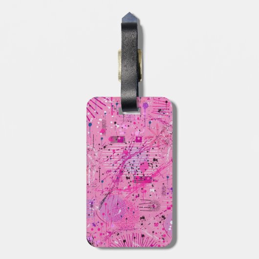 Pink Maximalist Abstract: Raspberry Sundae Gepäckanhänger (Rückseite vertikal)