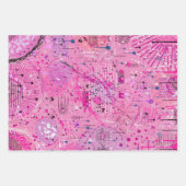 Pink Maximalist Abstract: Raspberry Sundae Geschenkpapier Set (Vorderseite)