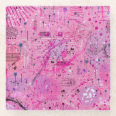 Pink Maximalist Abstract: Raspberry Sundae Glasuntersetzer (Vorderseite)