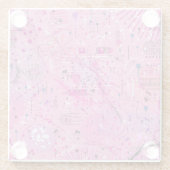Pink Maximalist Abstract: Raspberry Sundae Glasuntersetzer (Rückseite)
