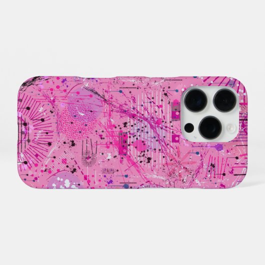 Pink Maximalist Abstract: Raspberry Sundae iPhone Hülle (Rückseite (Horizontal))