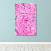 Pink Maximalist Abstract: Raspberry Sundae Leinwanddruck (Insitu (Holzboden))