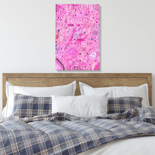 Pink Maximalist Abstract: Raspberry Sundae Leinwanddruck (Insitu (Schlafzimmer))