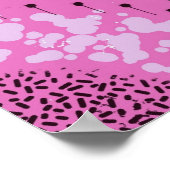 Pink Maximalist Abstract: Raspberry Sundae Poster (Ecke)