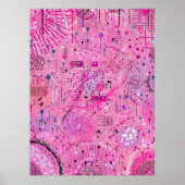 Pink Maximalist Abstract: Raspberry Sundae Poster (Vorne)