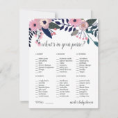 Pink Meadow Baby oder Brautparty Purgame (Vorderseite)