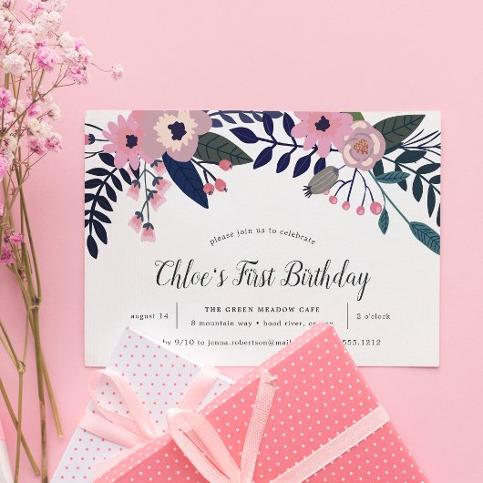 Pink Meadow | Einladung zur Blumengeburt