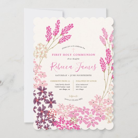 Pink Meadow Erste Heilige Kommune Einladung (Vorderseite)